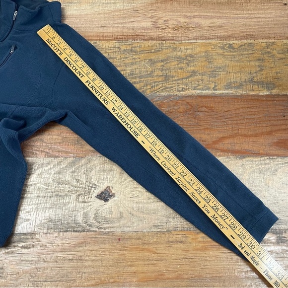 L L Bean 1/4 Zip Men Large Tall Blue Trail Fleece Pullover Lightweight Gorpcore - Picture 7 of 8
